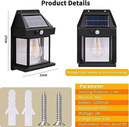 Solar Powered Motion Sensing Wall Lights